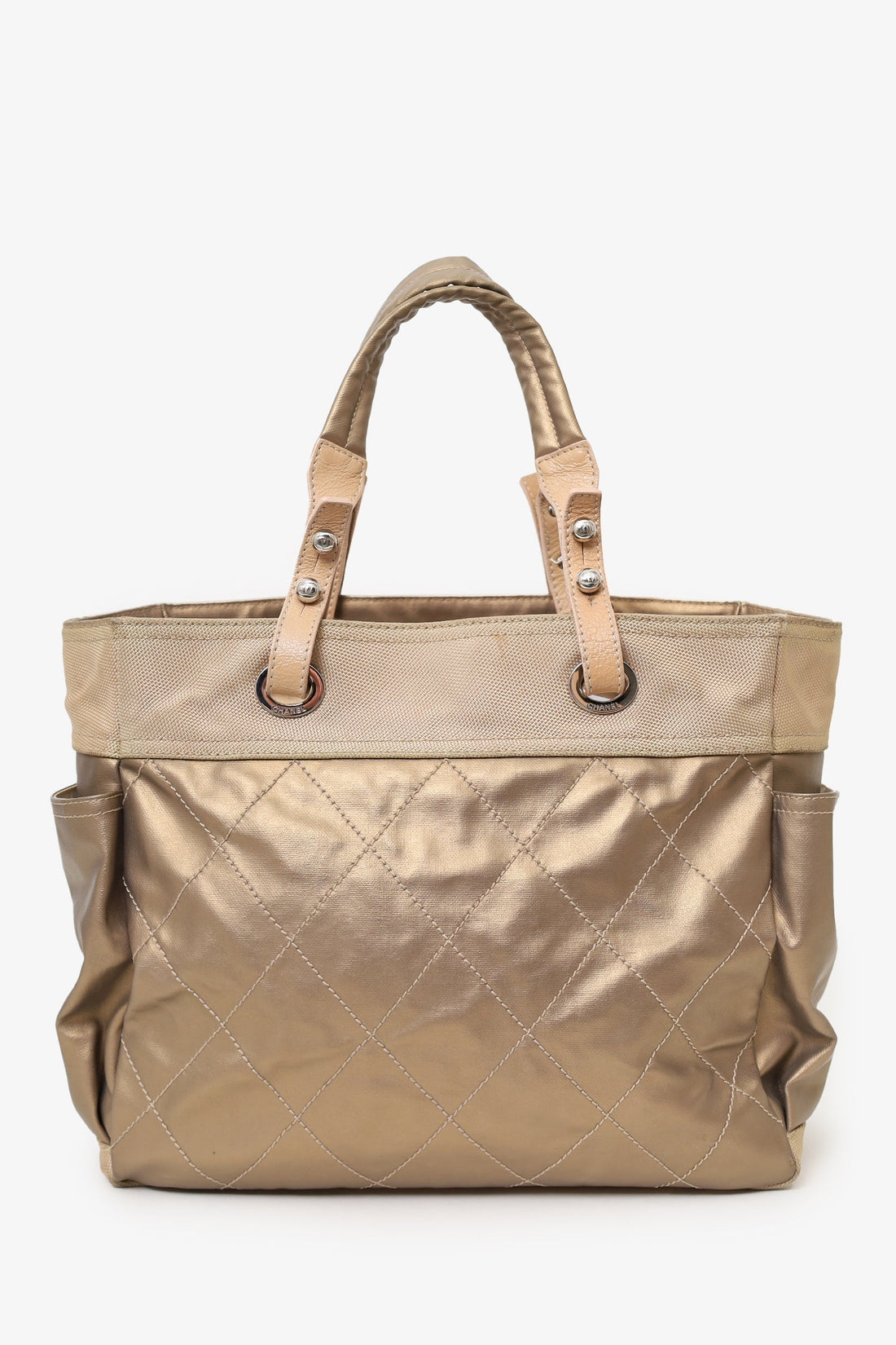 Chanel™ 2006/08 Gold Leather Paris Biarritz Tote Bag