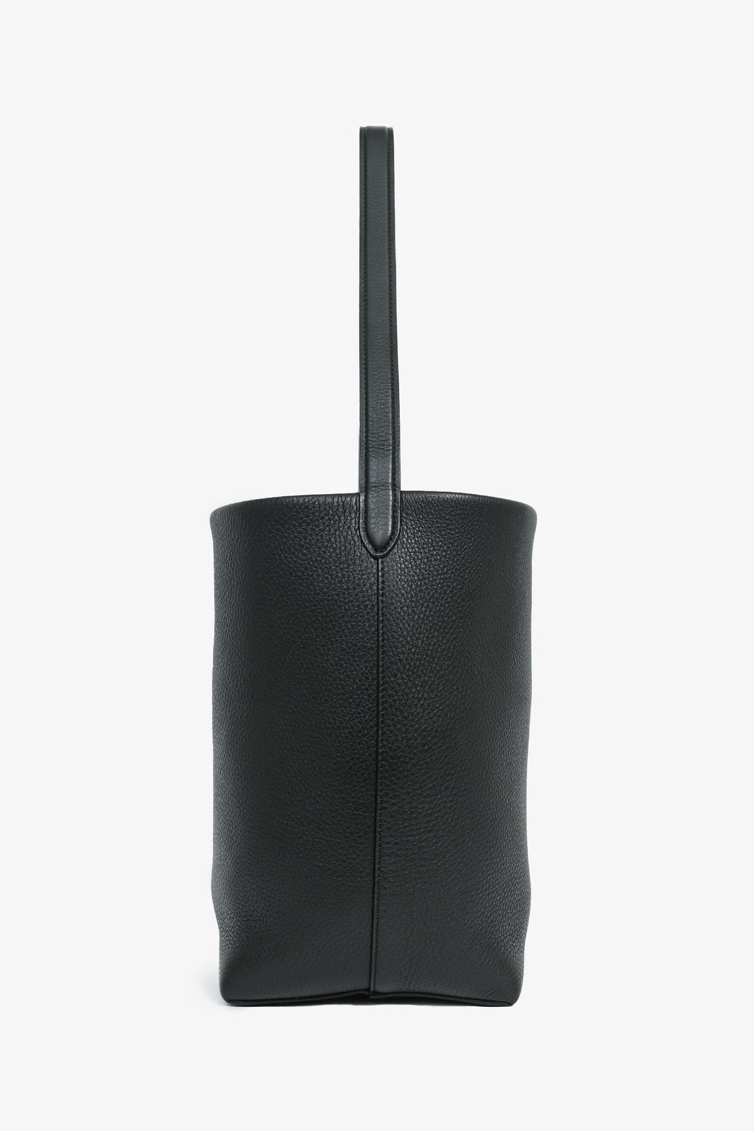 The Row Black Leather Medium N/S Park Tote