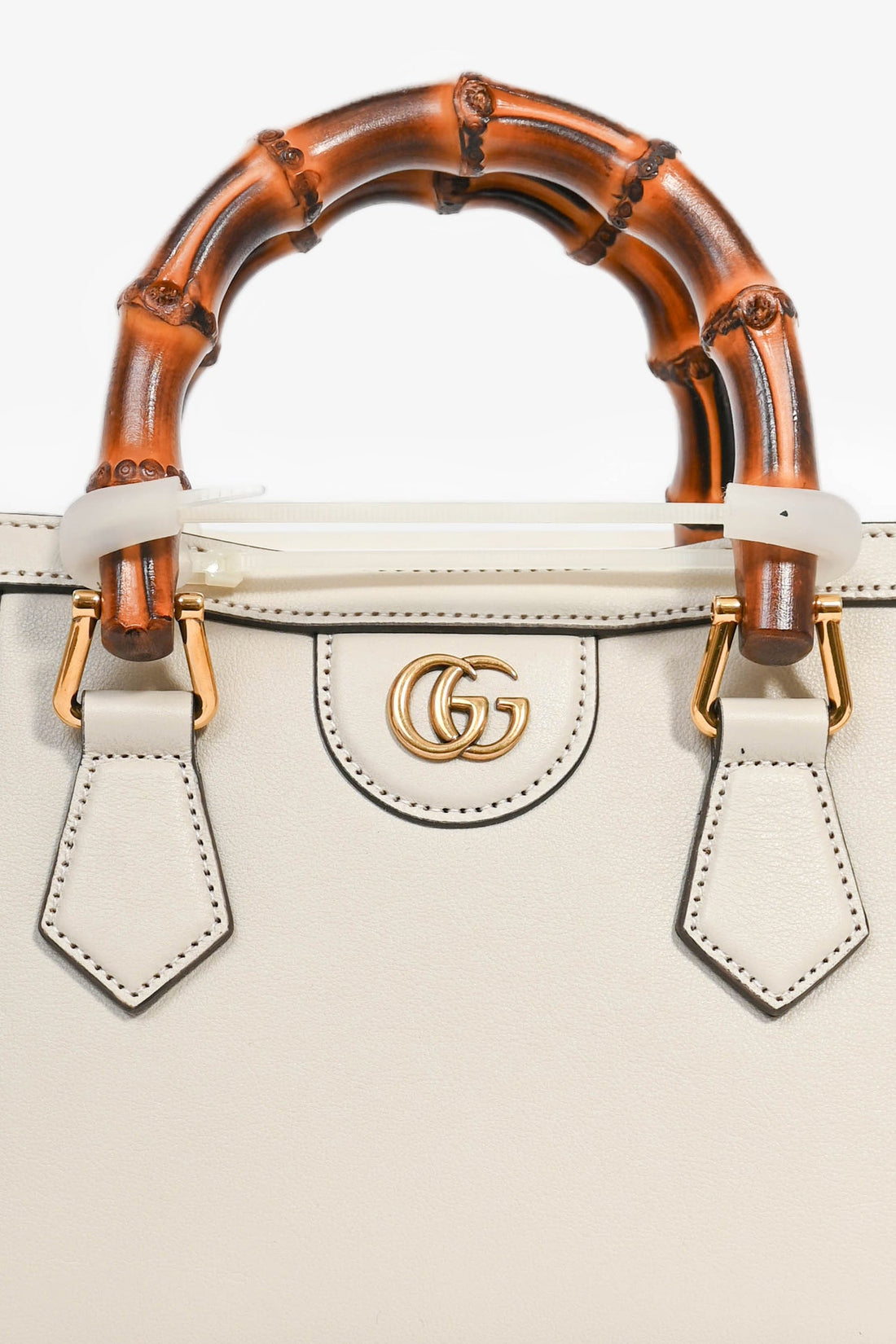 Gucci White Diana Mini Tote
