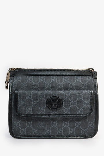 Gucci Black CS Canvas Messenger Bag