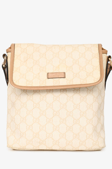 Gucci Cream Coated Canvas CS Supreme Messenger Bag