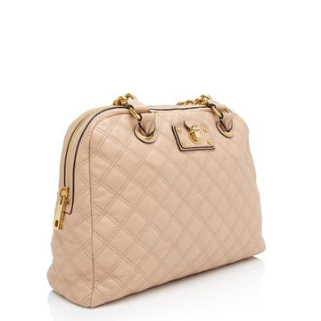 Marc Jacobs Quilted Lambskin Karlie Large Dome Satchel (SHF-lGhSju)