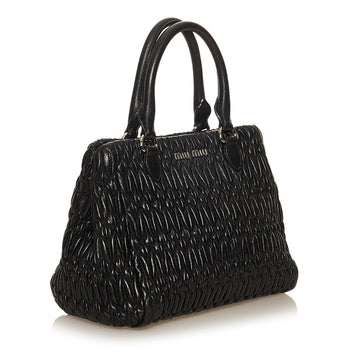 Miu Miu Matelasse Lambskin Leather Satchel (SHG-29512)