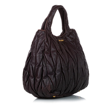 Miu Miu Matelasse Lambskin Leather Satchel (SHG-30871)