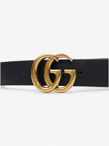 Gucci EC Marmont Wide Belt Black / Gold Leather 95cm / 38"