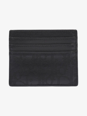 Christian Dior Oblique Galaxy Card Holder Black Leather