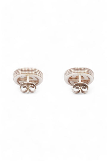 Gucci Interlocking Earrings Silver Silver Sterling