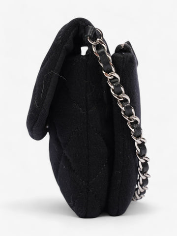 Chanel CC Flap Bag Black Cotton Mini