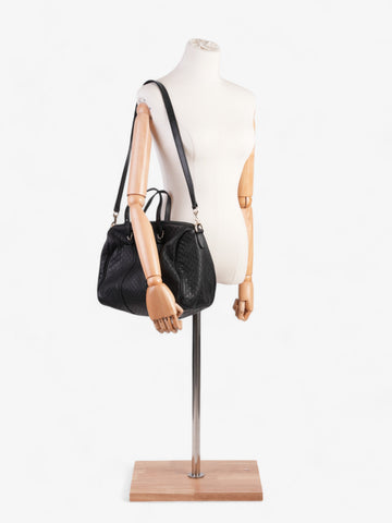 Gucci Boston Bag Microguccissima Black Leather