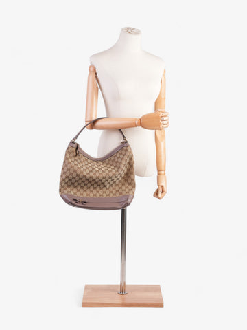 Gucci Mayfair Bow Beige And Ebony EC Supreme / Lilac Canvas