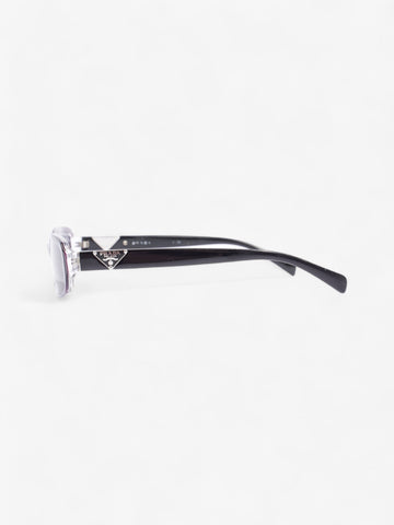 Prada Small Frame Sunglasses Black / Purple Acetate 135mm