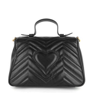 Gucci EC Marmont Small Matelassé Calfskin Top Handle Shoulder Bag