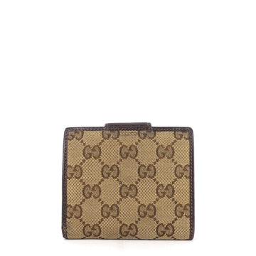Gucci EC Canvas D-Ring Compact Wallet