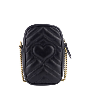 Gucci Marmont Vertical Wallet on Chain Phone Pouch