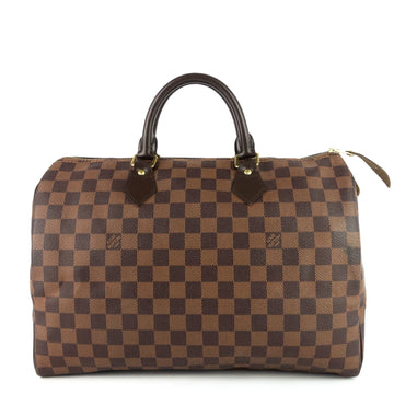 Louis Vuitto Speedy 35 Damier Ebene Canvas Bag
