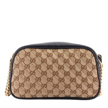 Gucci Marmont Small EC Canvas Chain Shoulder Bag