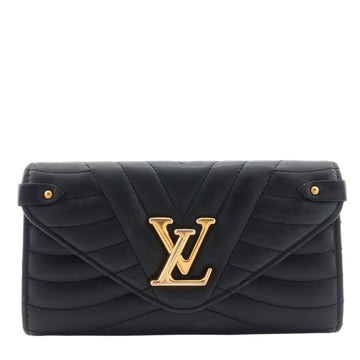 Louis Vuitto New Wave Calfskin Leather Long Wallet