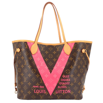 Louis Vuitto Neverfull MM Cities V Monogram Canvas Tote Bag