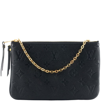 Louis Vuitto Double Zip Monogram Empreinte Leather Pouch on Chain