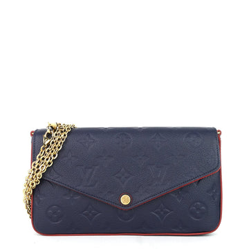 Louis Vuitto Félicie Pochette Monogram Empreinte Leather Bag