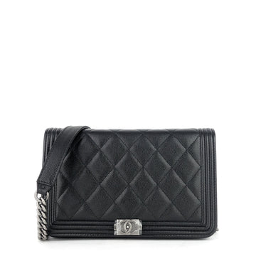 Chanel Boy Caviar Leather Wallet on Chain Bag
