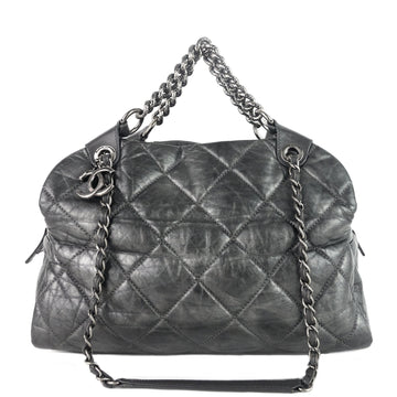 Chanel Pondichery Aged Calfskin Leather Tote Bag