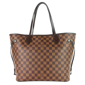 Louis Vuitto Neverfull MM with Pouch Damier Ebene Canvas Tote Bag