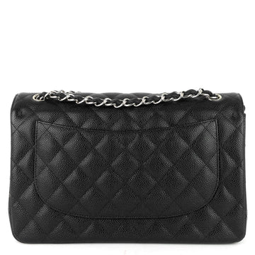 Chanel Double Flap Quilted Caviar Leather Bag