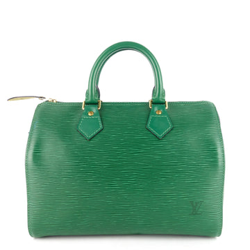Louis Vuitto Speedy 25 Green Epi Leather Bag
