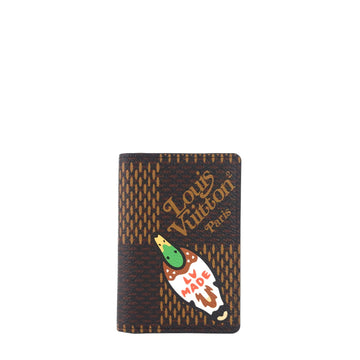 Louis Vuitto Nigo Pocket Organizer Giant Damier Ebene Canvas Wallet