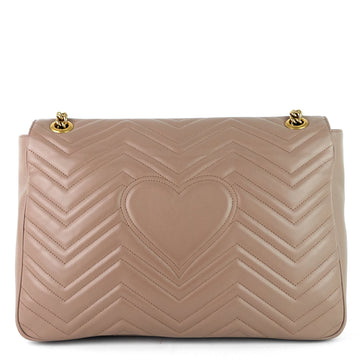 Gucci EC Marmont Large Chevron Leather Bag