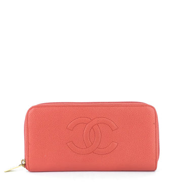 Chanel CC Timeless Caviar Zip Around Wallet