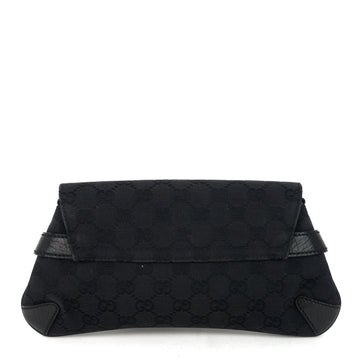 Gucci EC Canvas Horsebit Chain Clutch Bag