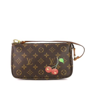 Louis Vuitto Pochette Accessoires Monogram Cerises Canvas Bag