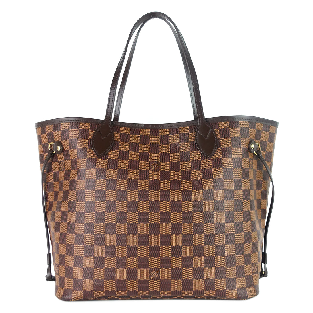 Louis Vuitto Neverfull MM with Pouch Damier Ebene Canvas Tote Bag