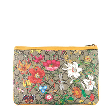 Gucci Ophidia EC Supreme Canvas Floral Clutch Bag