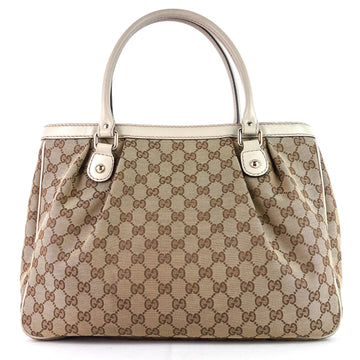 Gucci Sukey EC Canvas Zipped Pocket Tote Bag