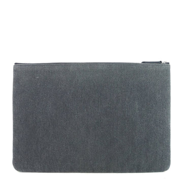 Chanel Deauville Denim O Case Sequin Clutch Bag