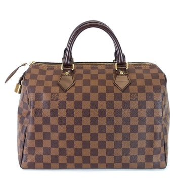 Louis Vuitto Speedy 30 Damier Ebene Canvas Bag