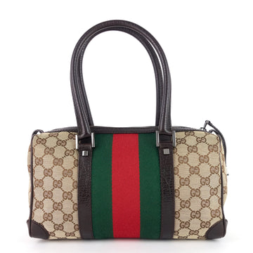Gucci Vintage Small EC Canvas Boston Bag