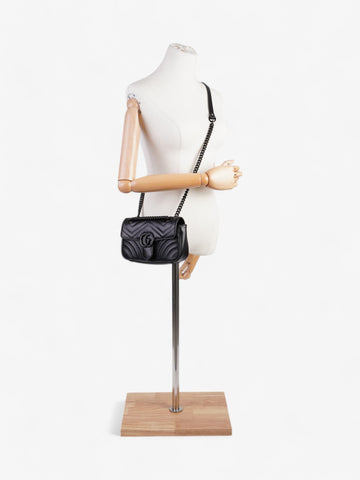 Gucci EC Marmont Black Matelasse Leather Mini