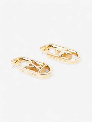 Louis Vuitton My LV Chain Earrings Gold Brass