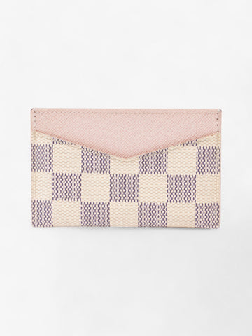 Louis Vuitton Daily Card Holder Damier Azur / Ballerine Pink Coated Canvas