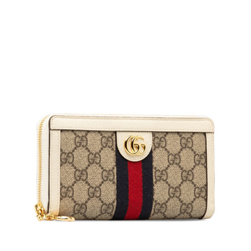 GUCCI CS Supreme Ophidia Zip Around Wallet Long Wallets