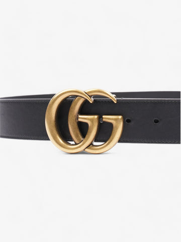 Gucci EC Marmont 2015 Re-Edition Wide Belt Black Leather 80cm / 32"