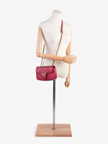 Gucci EC Marmont Red Matelasse Leather Mini