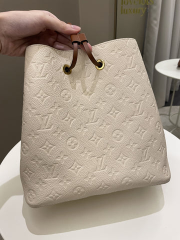 Louis Vuitton Neonoe MM Cream Monogram Empreinte