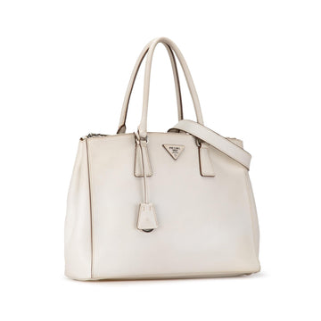 Prada Large City Calfskin Galleria Double Zip Satchel (SHG-IMoG4x)