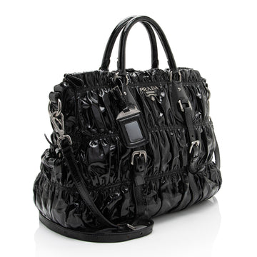 Prada Vernice Gaufre Large Satchel