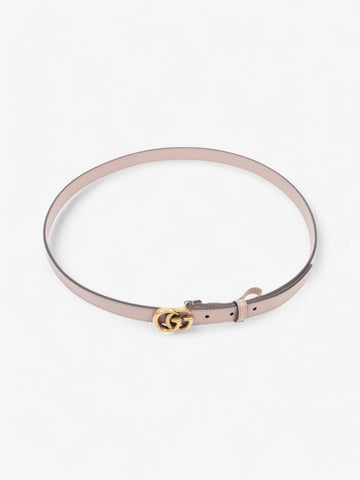 Gucci EC Marmont Thin Belt Rose Beige  / Gold Leather 100cm / 40"